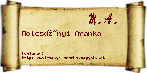 Molcsányi Aranka névjegykártya